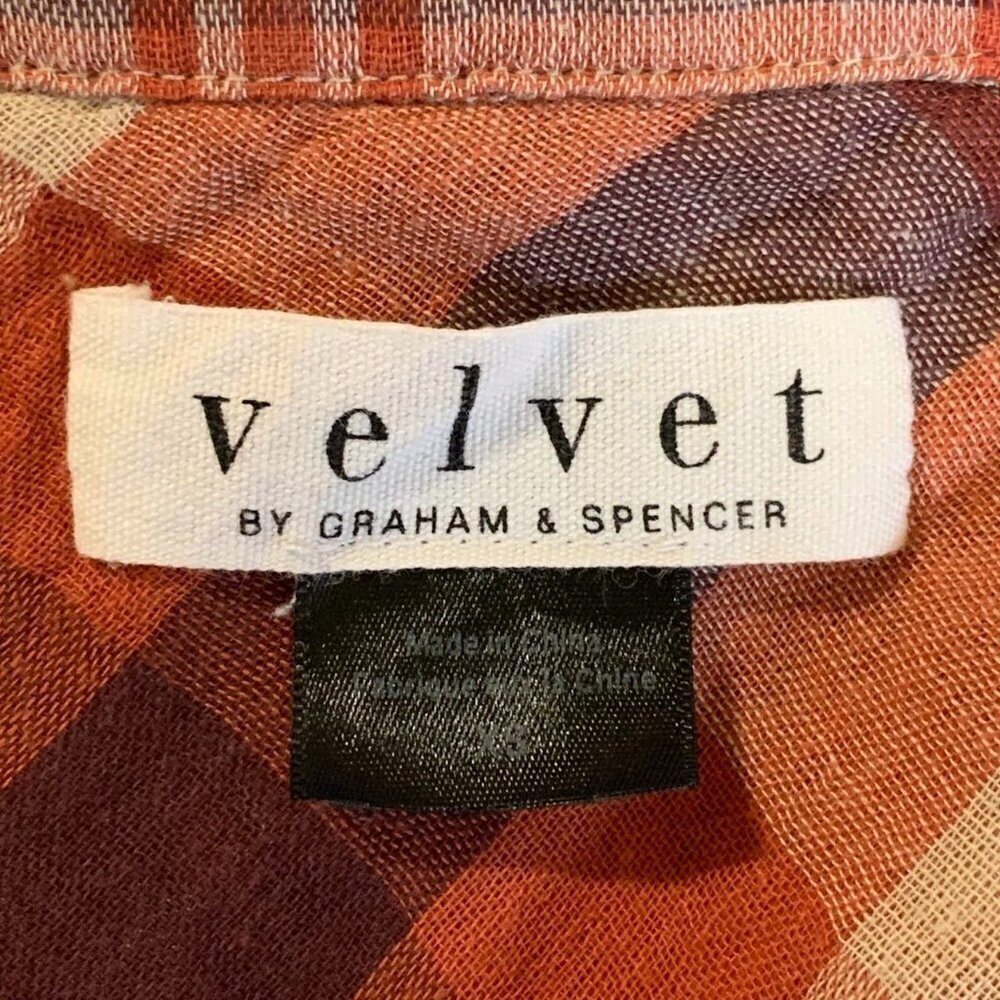 Velvet‎ By Graham & Spencer Women's Caitlin Plaid Cotton Shirt Dress Size XS - Picture 7 of 13